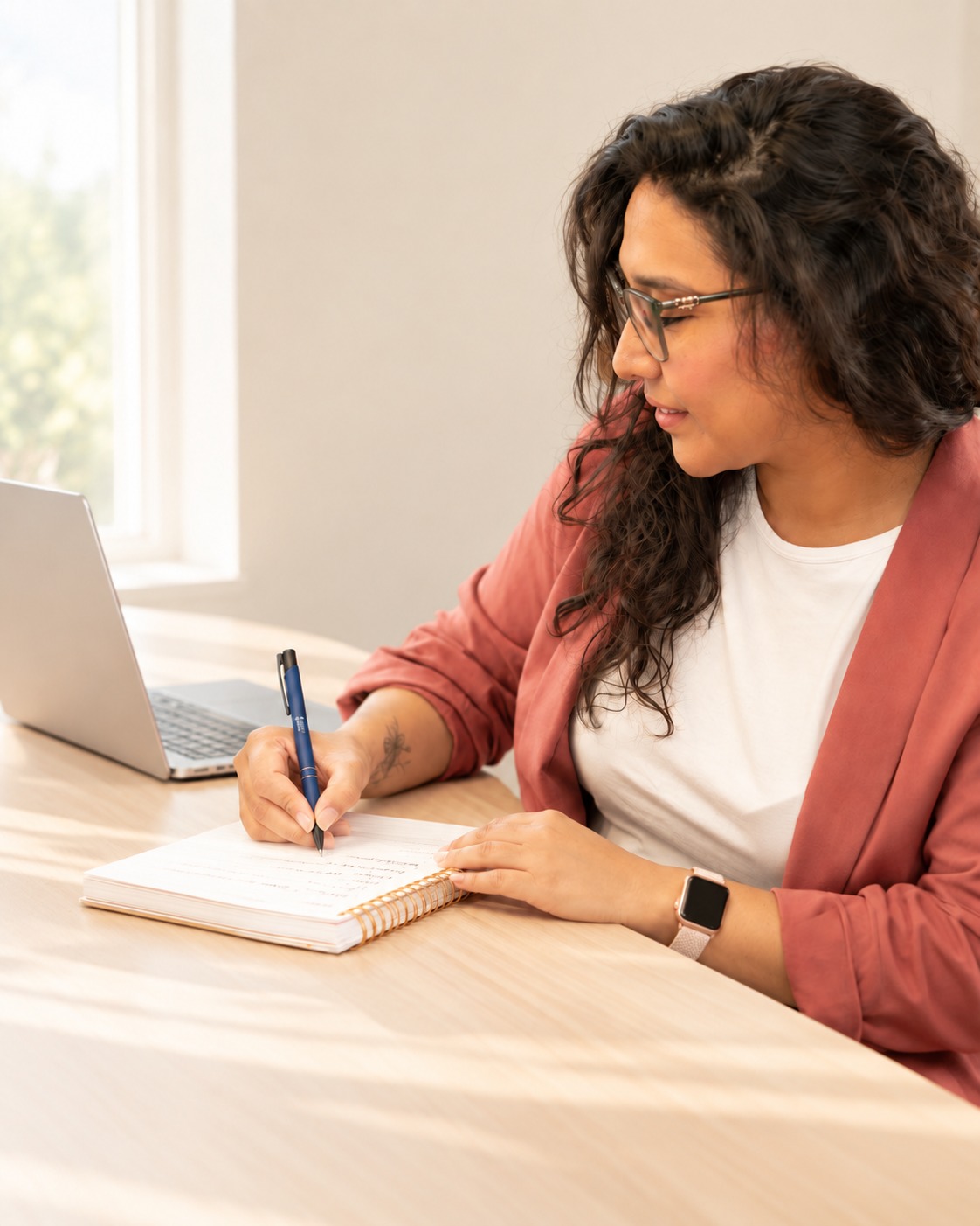 Karla Guerra writing notes